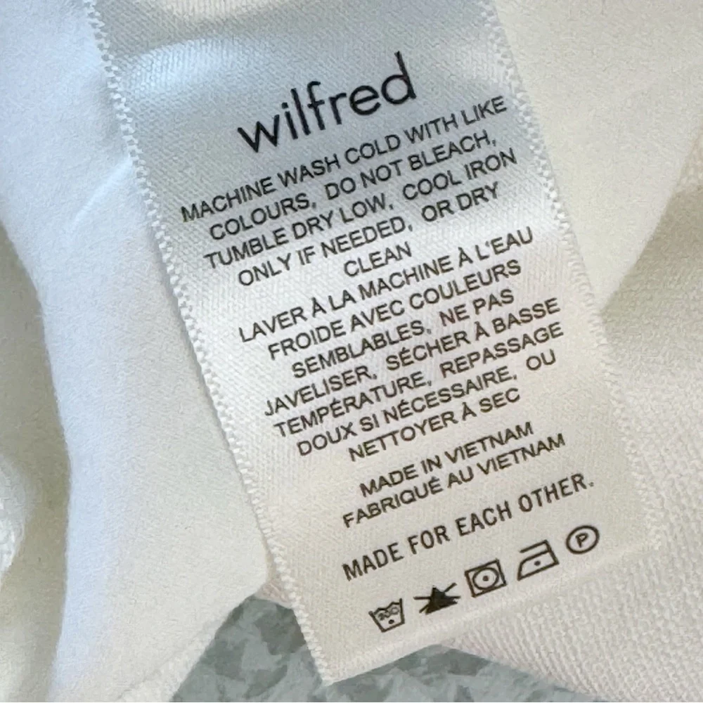 New! Wilfred Linen White Sz 12 Allant Pant Cuffed Crop